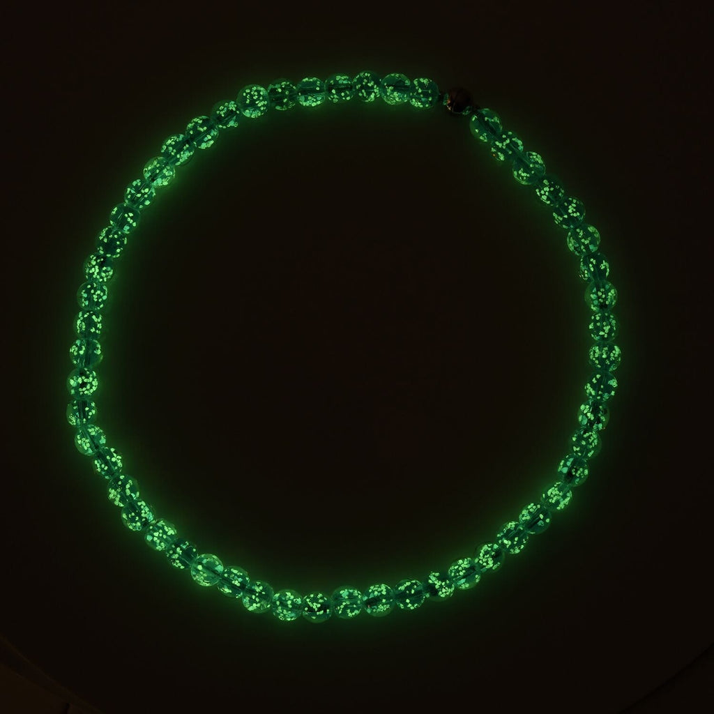 Grüne Murano-Stil Glas Halskette ca. 50 cm, nickelfreie Legierung, 329.00 ct