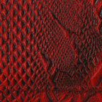 Geldbörse aus Leder mit RFID Schutz und Python Prägung, 18,4 x 10,2 cm, Rot