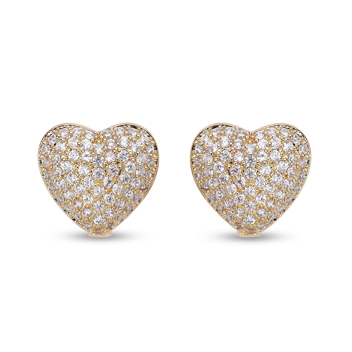 Weiße Zirkonia-Ohrringe, reines Messing ca. 1,00 ct