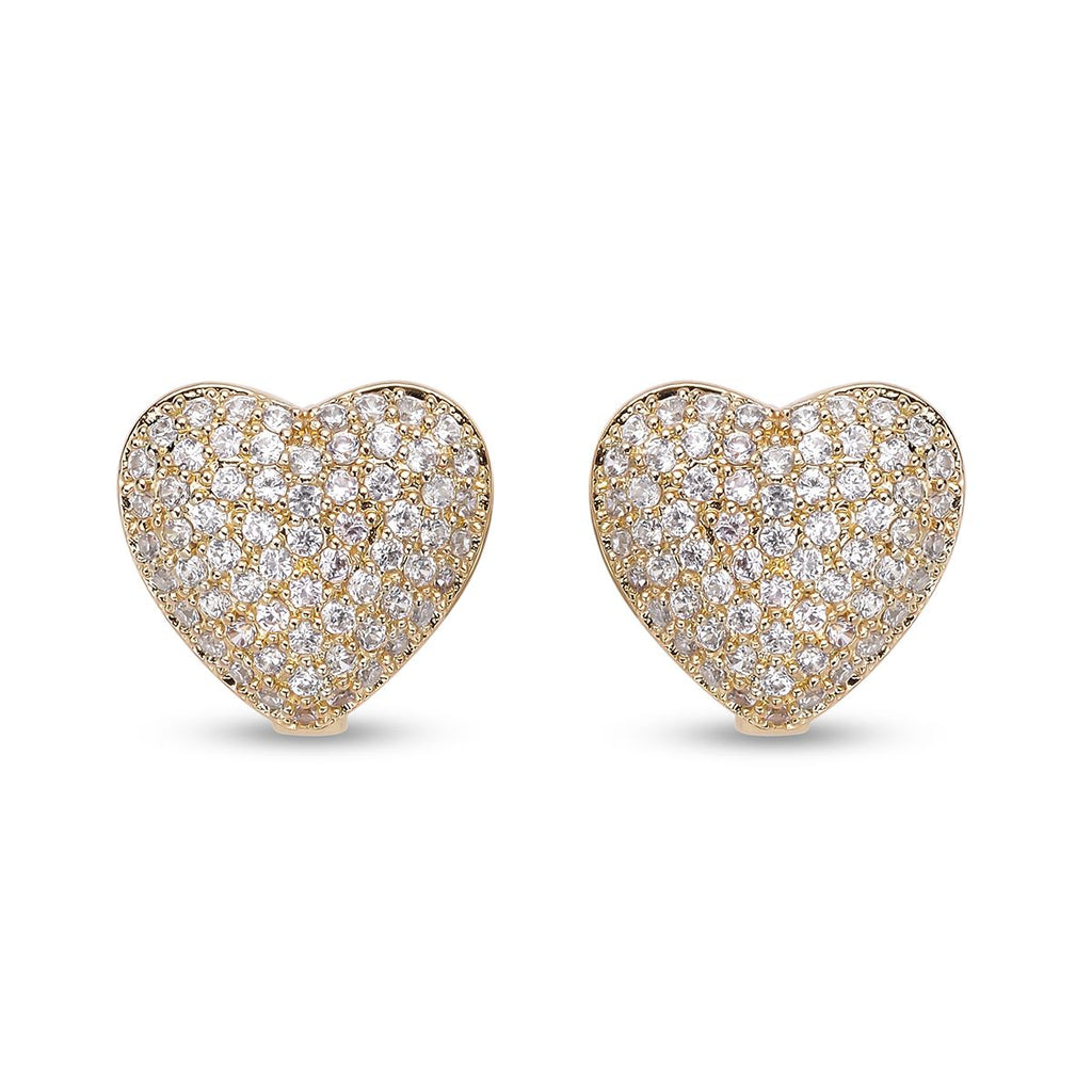 Weiße Zirkonia-Ohrringe, reines Messing ca. 1,00 ct