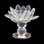 The 5th Season - Lotus-Design-Kristall-Kerzenhalter, Champagner, 7.5x13cm