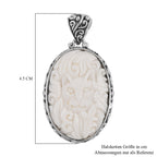 Royal Bali Kollektion - Oxbone Katze-Anhänger, reversibel, 925 Silber ca. 7,0g
