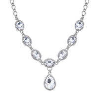 Weisse Glaskristall Halskette, ca. 50 cm 151.80 ct