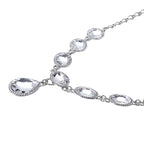 Weisse Glaskristall Halskette, ca. 50 cm 151.80 ct