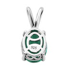 Smaragd-Triplett-Quarz Anhänger, 925 Silber platiniert ca. 3,05 ct