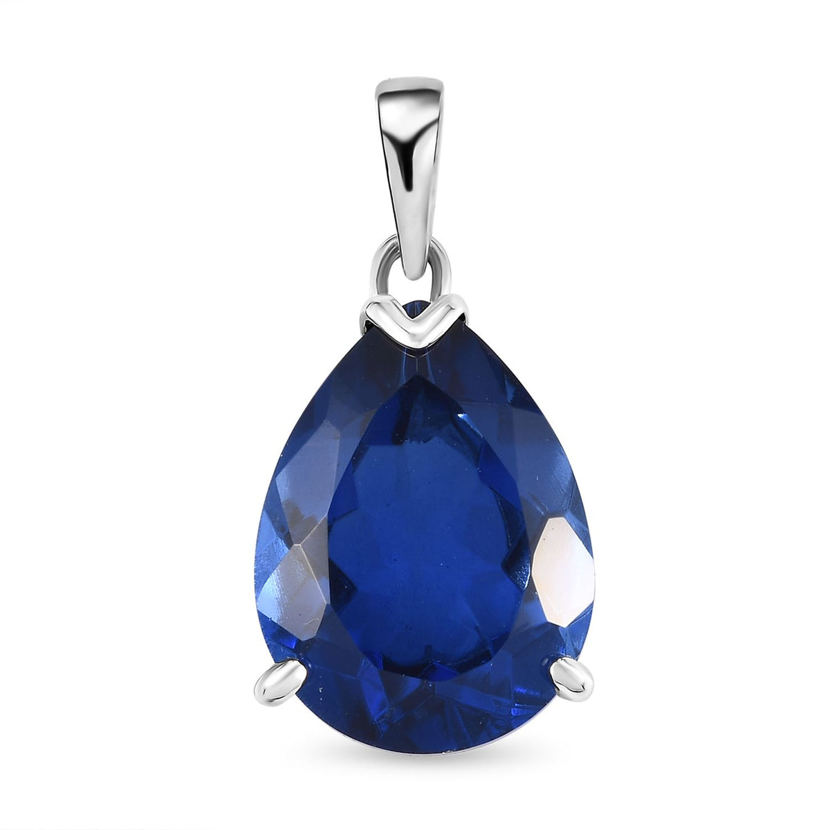 Ceylon Farbe Quarz-Anhänger, 925 Silber platiniert ca. 17.21 ct