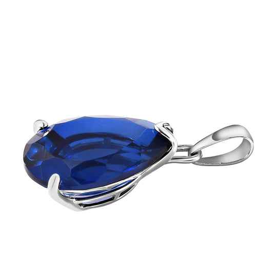 Ceylon Farbe Quarz-Anhänger, 925 Silber platiniert ca. 17.21 ct