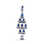Tansanischer Blauer Spinell (Diffundierter)-Anhänger, 925 Silber platiniert ca. 2.51 ct