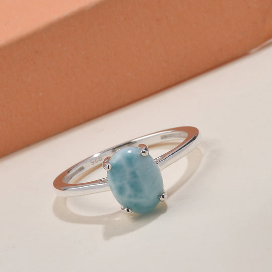 Larimar-Ring, 925 Silber ca. 1,48 ct