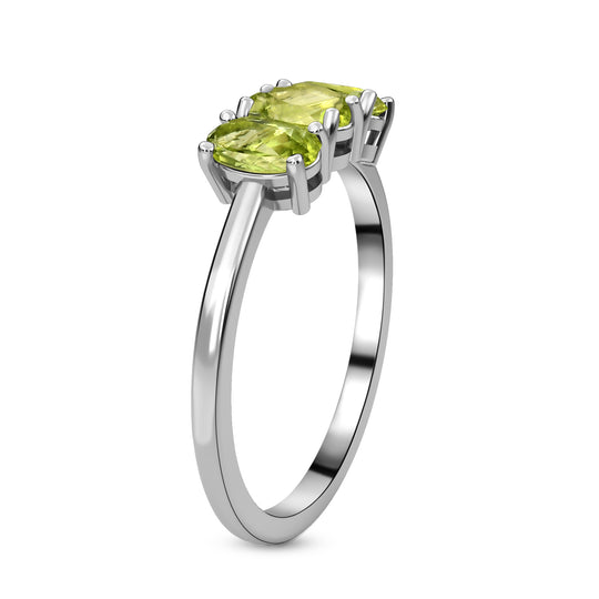Peridot-Ring, 925 Silber ca. 1.45 ct