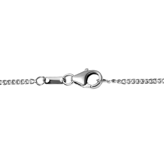 AA tansanisches, blaues Spinell(DIF) und weißes Zirkon-Collier, ca. 45 cm, 925 Silber platiniert ca. 5,49 ct