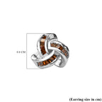 Rote Diamant-Ohrringe, 925 Silber platiniert ca. 0,15 ct