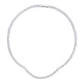 Weiße Zirkonia-Halskette, ca. 45 cm, reines Messing ca. 50,00 ct