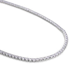 Weiße Zirkonia-Halskette, ca. 45 cm, reines Messing ca. 50,00 ct