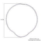 Weiße Zirkonia-Halskette, ca. 45 cm, reines Messing ca. 50,00 ct