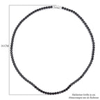 Schwarze Zirkonia-Halskette, ca. 45 cm, reines Messing ca. 50.00 ct