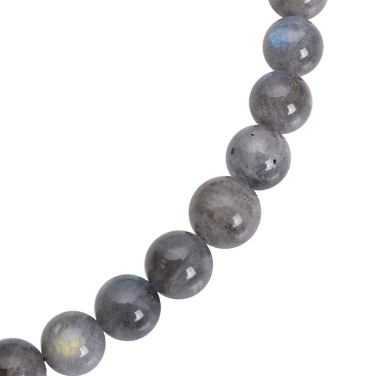 Labradorit-Halskette, ca. 50 cm, 925 Silber rhodiniert ca. 300,00 ct