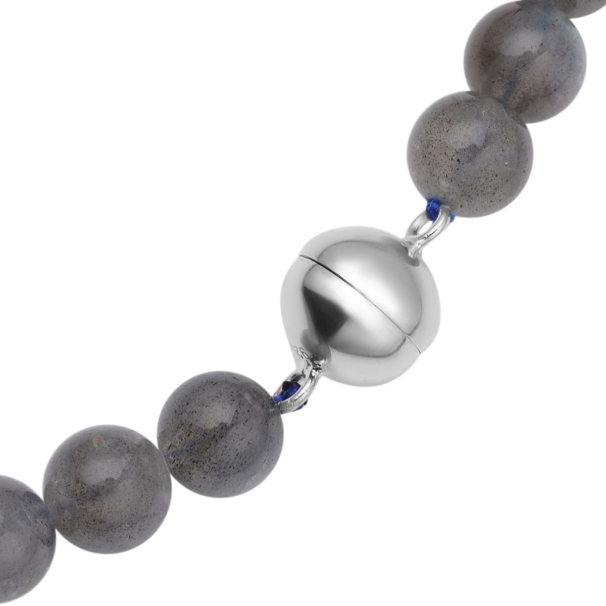 Labradorit-Halskette, ca. 50 cm, 925 Silber rhodiniert ca. 300,00 ct