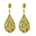 Natürliche Peridot-Cluster-Ohrringe in Silber, 8,04 ct.