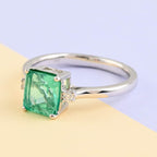 Rhapsody AAAA Kolumbianischer Smaragd, Weißer Diamant Ring 950 Platin (Größe 17.00) ca. 1.67 ct