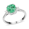 Rhapsody AAAA Kolumbianischer Smaragd, Weißer Diamant Ring 950 Platin (Größe 17.00) ca. 1.88 ct