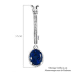 Ceylon Farbe Quarz und Tansanit-Ohrringe, 925 Silber platiniert ca. 4,26 ct