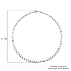 Natürliche, äthiopische Opal-Halskette, ca. 50 cm, 925 Silber platiniert ca. 25.28 ct