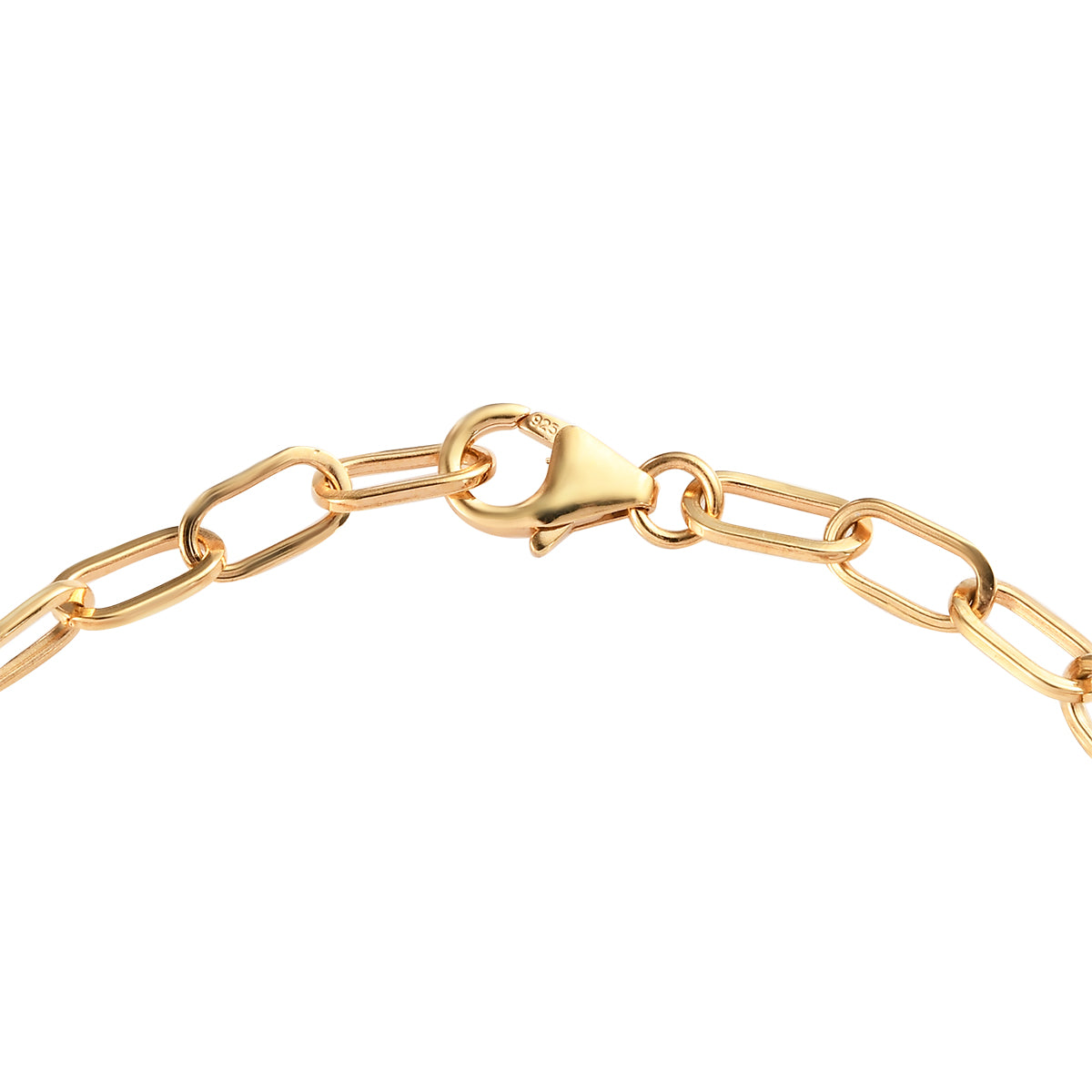 Mexikanischer Kirschfeuer-Opal Armband ca. 19 cm 925 Silber vergoldet ca. 3,16 ct