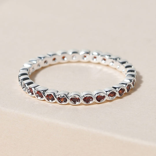 Granat Zirkonia Ring, 925 Silber ca. 0,84 ct