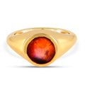 Ammolit Ring 925 Silber Gelbgold Vermeil (Größe 17.00) ca. 2.04 ct
