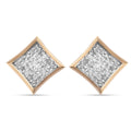 Diamant-Ohrstecker, 925 Silber Gelbgold Vermeil ca. 0,33 ct