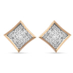 Diamant-Ohrstecker, 925 Silber Gelbgold Vermeil ca. 0,33 ct