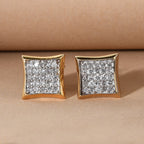 Diamant-Ohrstecker, 925 Silber Gelbgold Vermeil ca. 0,33 ct