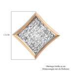 Diamant-Ohrstecker, 925 Silber Gelbgold Vermeil ca. 0,33 ct