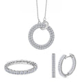 Schmuck-Trio: LUXURIANT DIAMOND SI-GH Labor Diamant Schmuckset (Ringgröße 17,5)