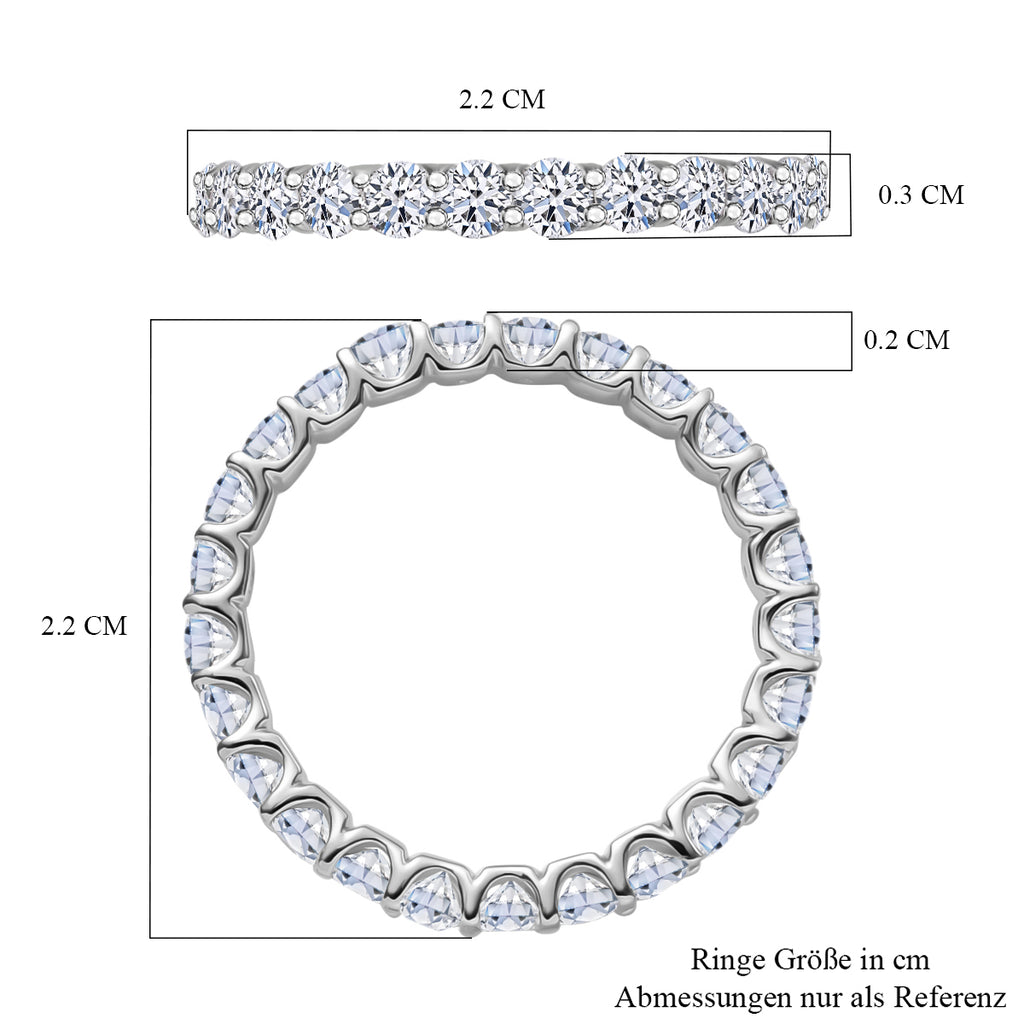 Schmuck-Trio: LUXURIANT DIAMOND SI-GH Labor Diamant Schmuckset (Ringgröße 17,5)