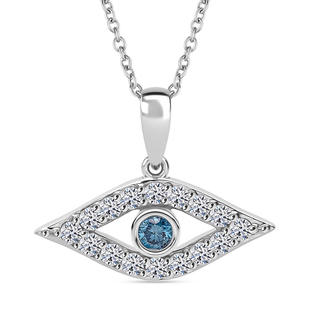 LUXURIANT SI Labor blaues Diamant und SI-GH weißes Labor Diamant Schmuckset