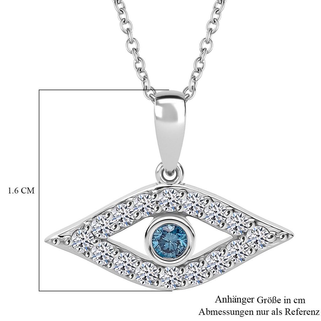 LUXURIANT SI Labor blaues Diamant und SI-GH weißes Labor Diamant Schmuckset