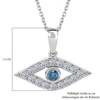 LUXURIANT SI Labor blaues Diamant und SI-GH weißes Labor Diamant Schmuckset