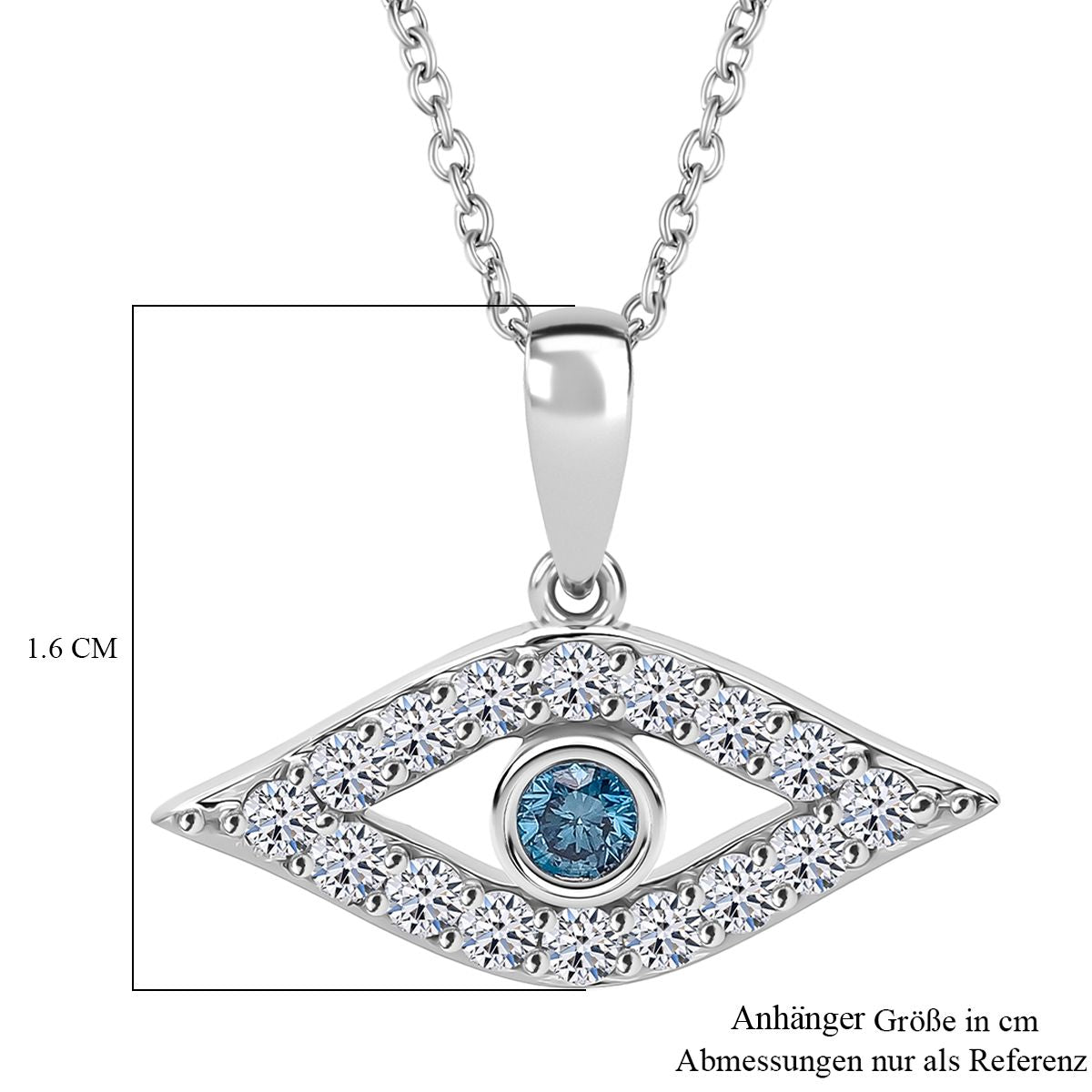LUXURIANT SI Labor blaues Diamant und SI-GH weißes Labor Diamant Schmuckset