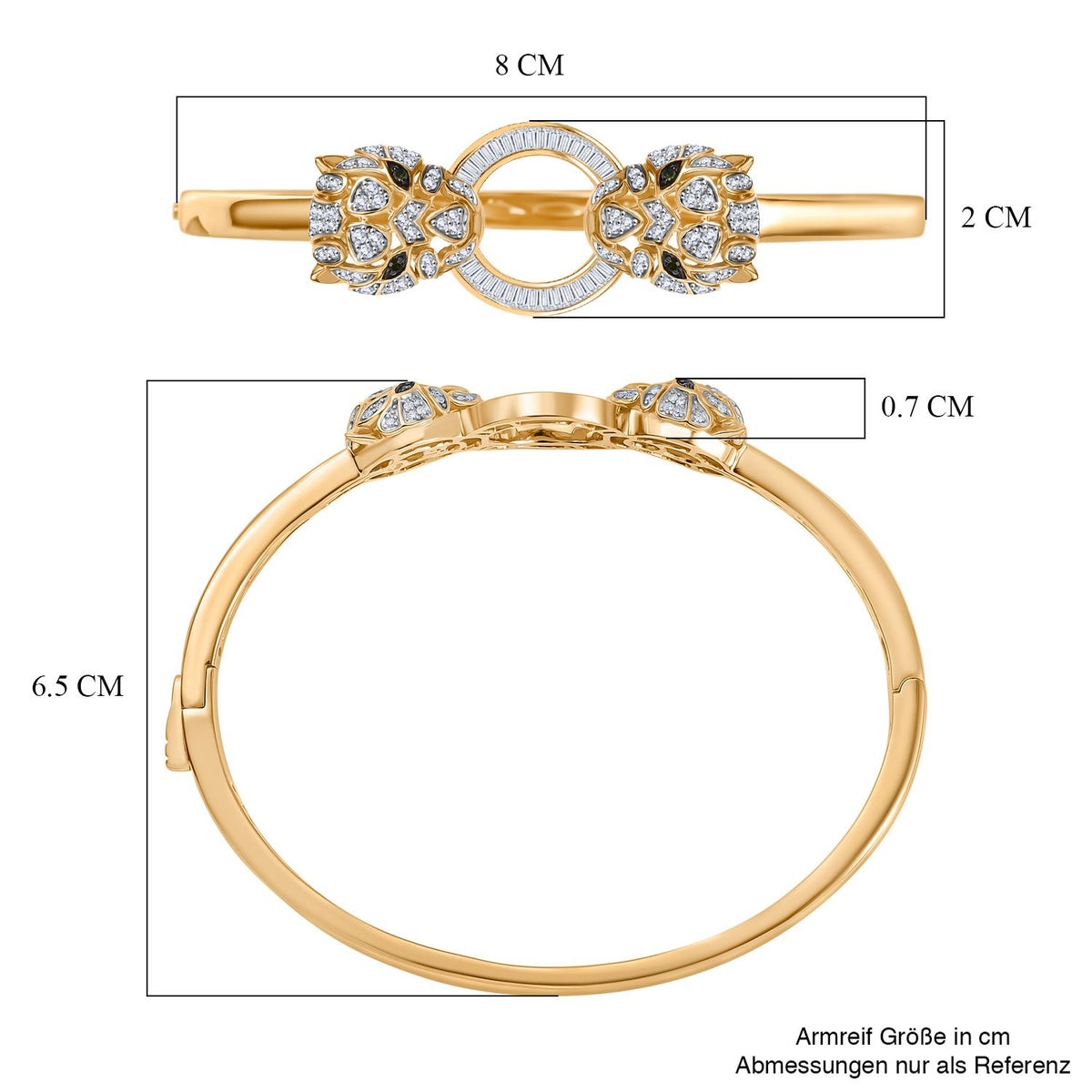 GP Kollektion - Multi Diamant und Kanchanaburi blauer Saphir 19cm Armreif und Ohrringe