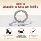 Grüne Aventurin  Rosenquarz und Amethyst Kristall-Wellnesslampe mit USB-Anschluss
