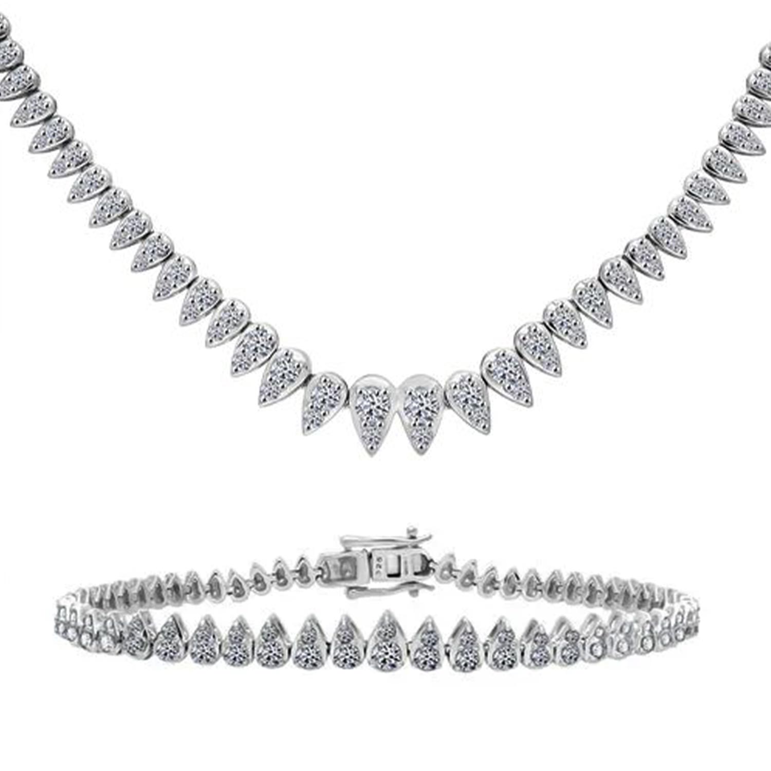 LUXURIANT DIAMOND Duo: SGL zertifiziertes SI-GH Labor-Diamant Armband & Halskette