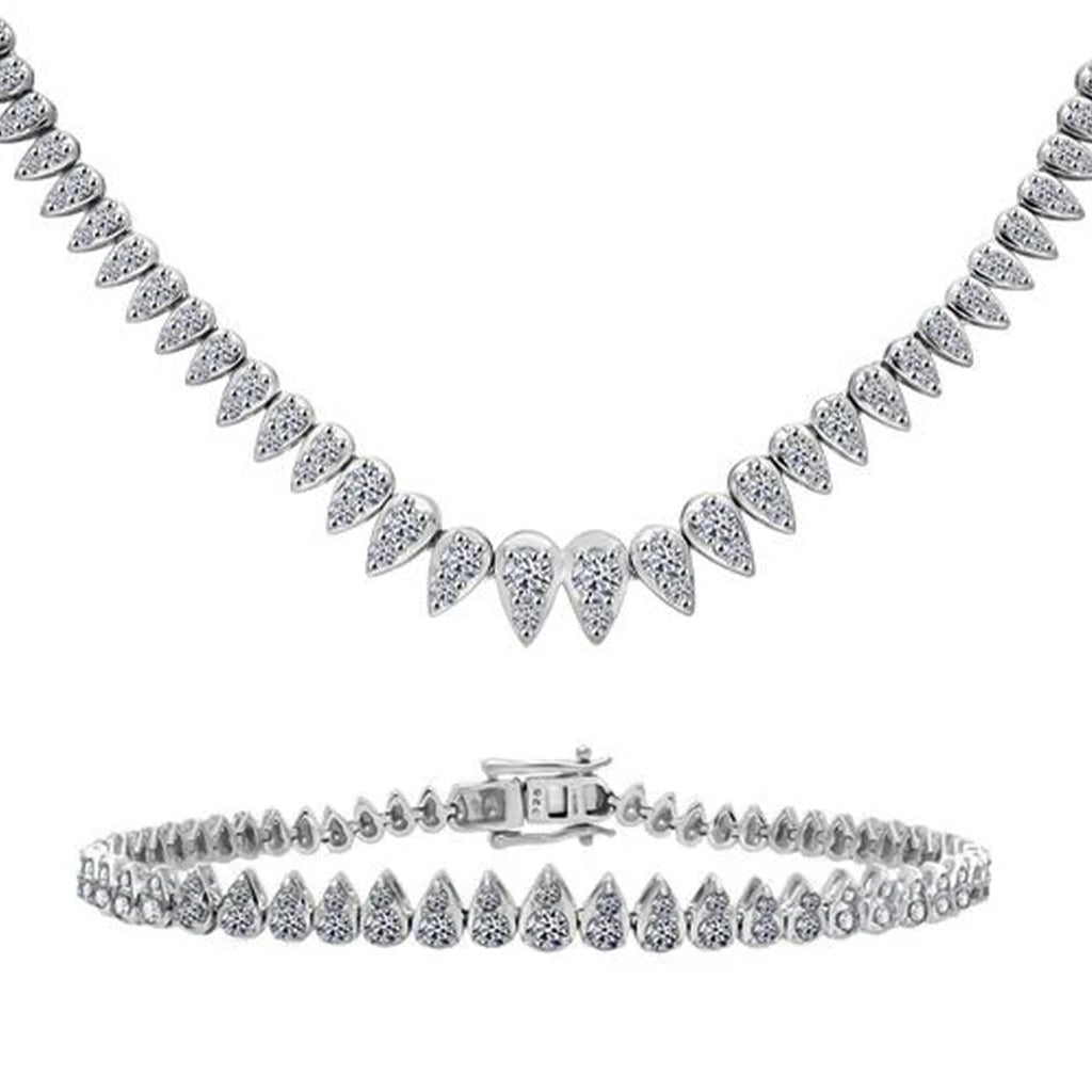 LUXURIANT DIAMOND Duo: SGL zertifiziertes SI-GH Labor-Diamant Armband & Halskette