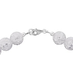 Eis Quarz Halskette 45cm und Armband 19cm
