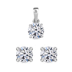 LUXURIANT DIAMOND- SGL zertifizierte VS-EF Labor Diamant Ohrringe und Anhänger in 375 Weißgold