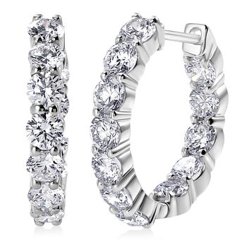LUXURIANT DIAMOND - Lab Grown Diamant SI-GH Ohrringe 925 Silber Rhodiniert ca. 5.35 ct