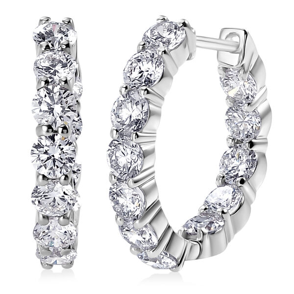 LUXURIANT DIAMOND - Lab Grown Diamant SI-GH Ohrringe 925 Silber Rhodiniert ca. 5.35 ct