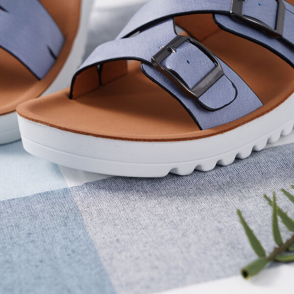 LA MAREY - Schnalle Sandalen, Gr&ouml;&szlig;e 36, Blau image number 5