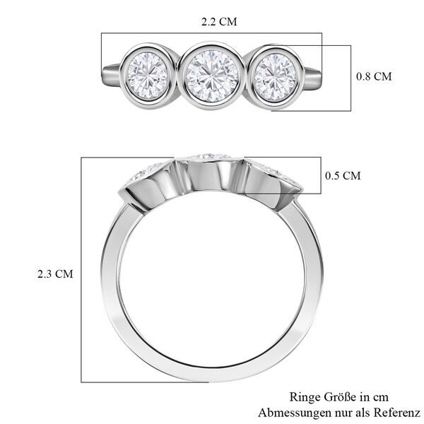 Moissanit Ring, ca. 1.30 ct image number 8